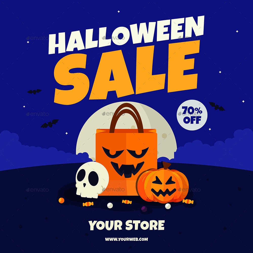 Halloween Sale Flyer, Print Templates GraphicRiver
